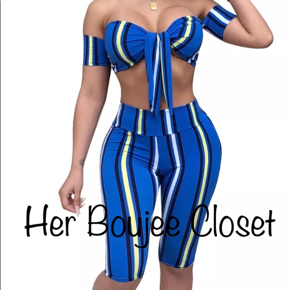 2pc Summer Set (blue&black)
